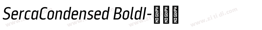SercaCondensed BoldI字体转换